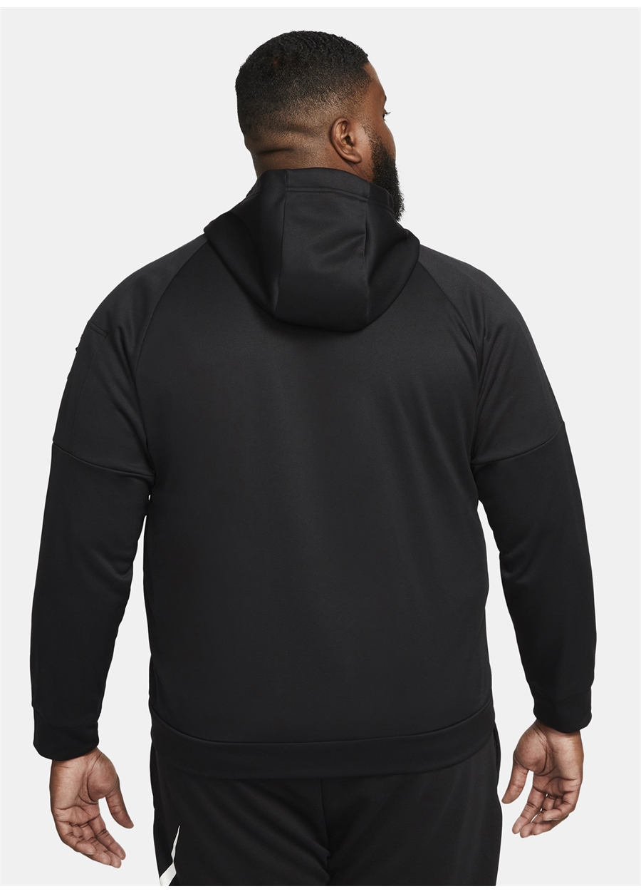 Nike Siyah - Gri - Gümüş Erkek Kapüşonlu Baskılı Zip Ceket DQ4830-010 M NK TF HD FZ_2