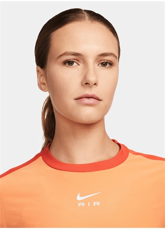 Nike Bisiklet Yaka Düz Turuncu Kadın T-Shirt DQ6695-871 W NK DF AIR TOP LS_2