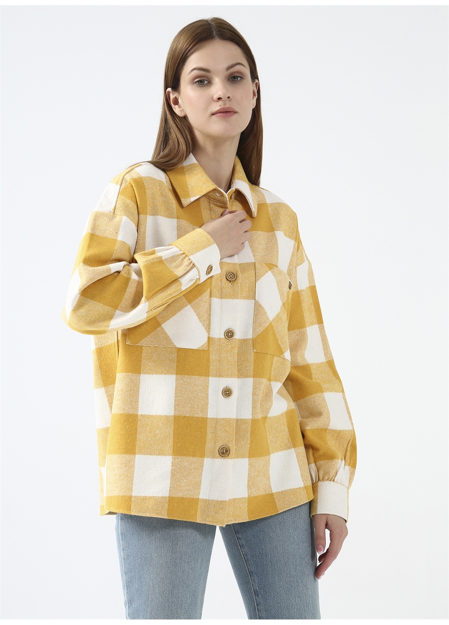 U.S. Polo Assn. Gömlek Yaka Sarı Kadın Gömlek SUGAR