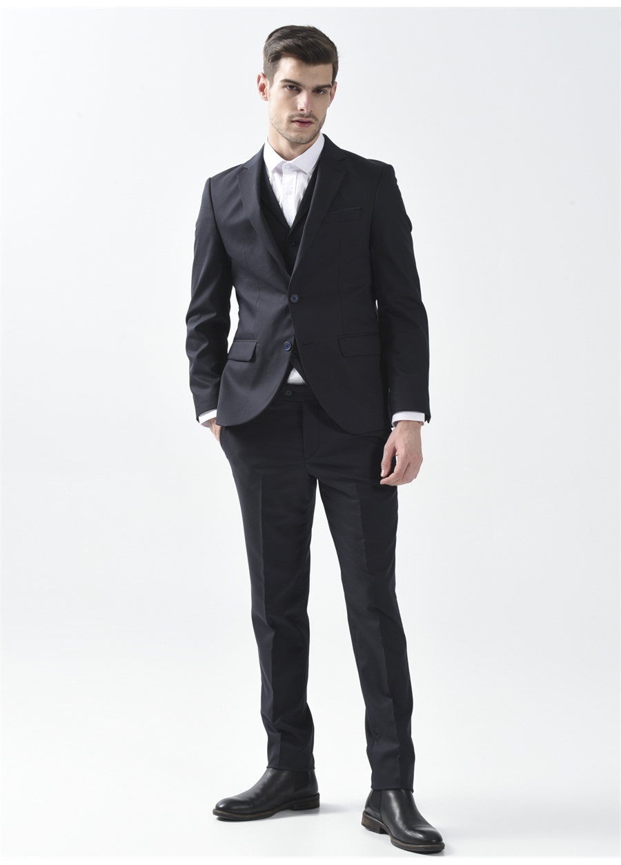 Süvari Normal Bel Slim Fit Lacivert Erkek Takım Elbise TK1020000243_2