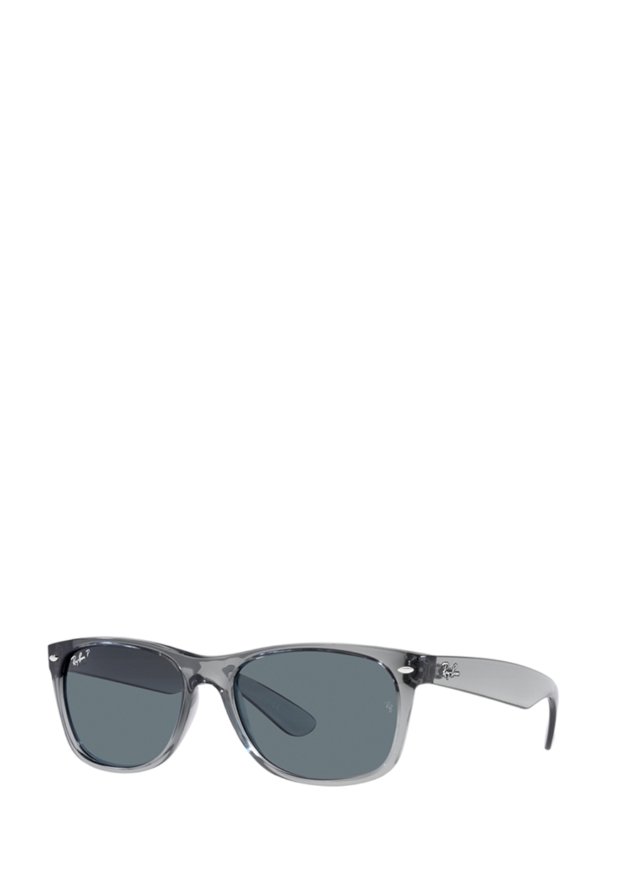 Ray-Ban New Wayfarer Classic RB2132 Kare Şeffaf Gri Polarize Unisex Güneş Gözlüğü_1