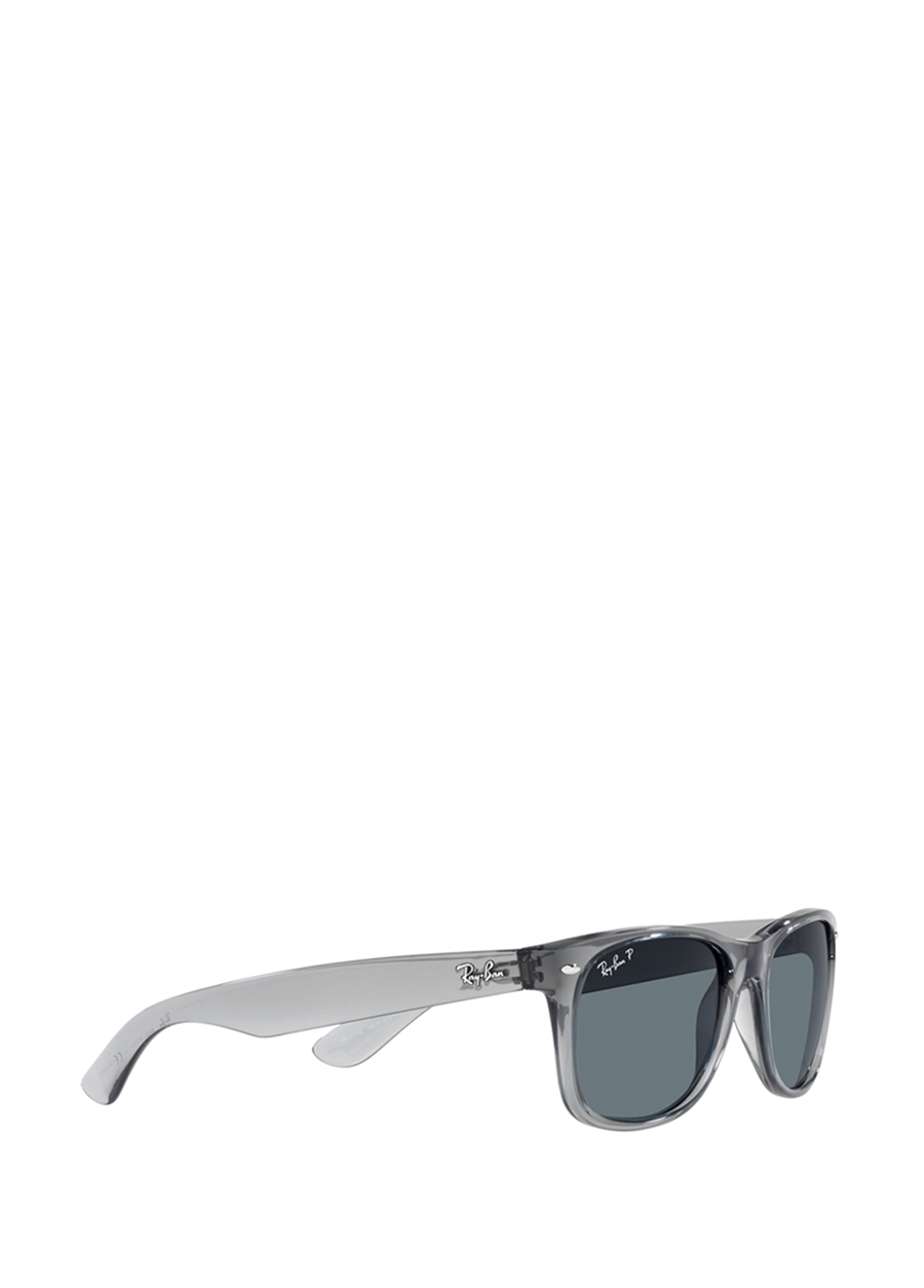 Ray-Ban New Wayfarer Classic RB2132 Kare Şeffaf Gri Polarize Unisex Güneş Gözlüğü_10