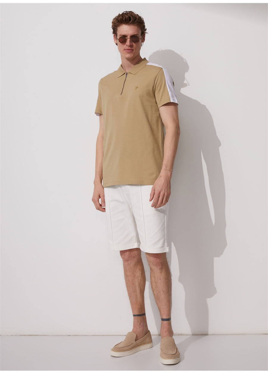 Fabrika Düz Haki Erkek Polo T-Shirt TELAS_2