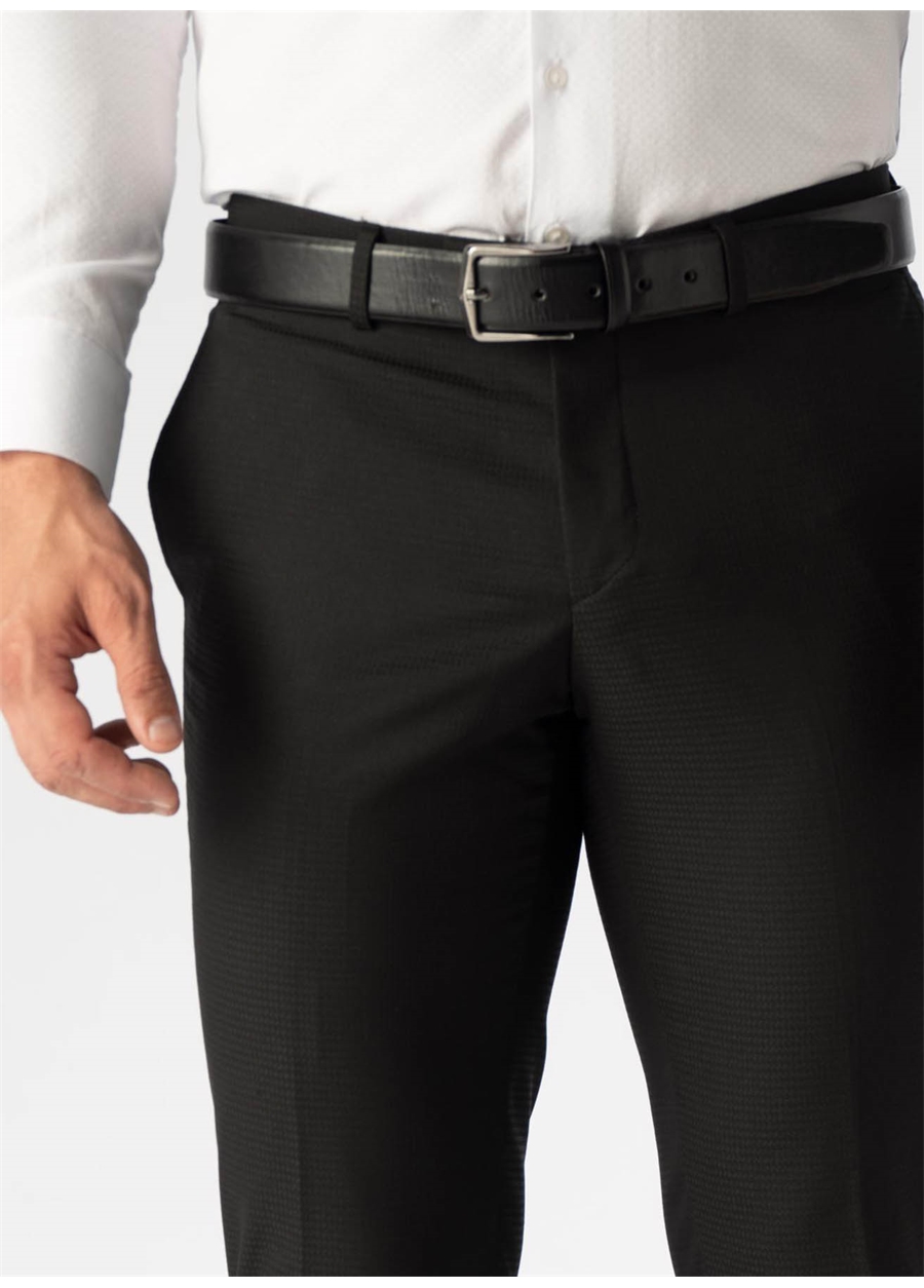 Süvari Normal Bel Normal Paça Slim Fit Siyah Erkek Pantolon PN1014400298_1