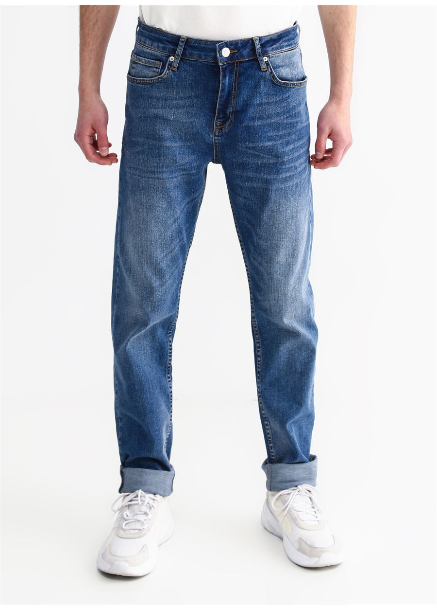 Aeropostale Normal Bel Düz Paça Slim Fit Açık İndigo Erkek Denim Pantolon E-SEVEN_2