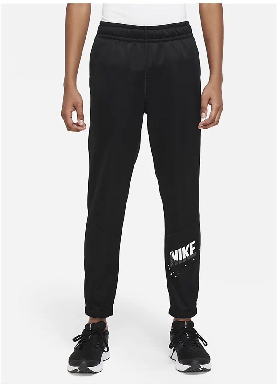 Nike Çocuk Siyah - Beyaz Lastikli Eşofman Altı DQ9070-010 B NK TF TAPER PANT GFX 1_0