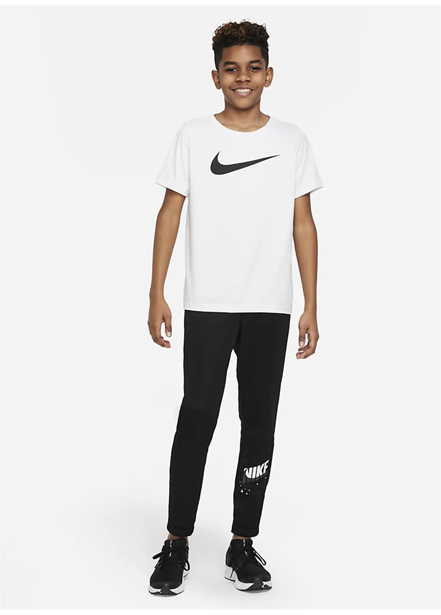 Nike Çocuk Siyah - Beyaz Lastikli Eşofman Altı DQ9070-010 B NK TF TAPER PANT GFX 1_5