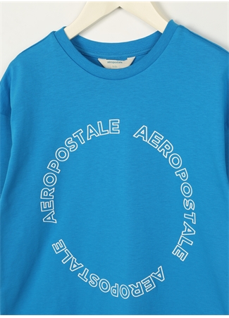 Aeropostale Saks Erkek Çocuk Bisiklet Yaka Oversize Baskılı T-Shirt 23SAB-10_2