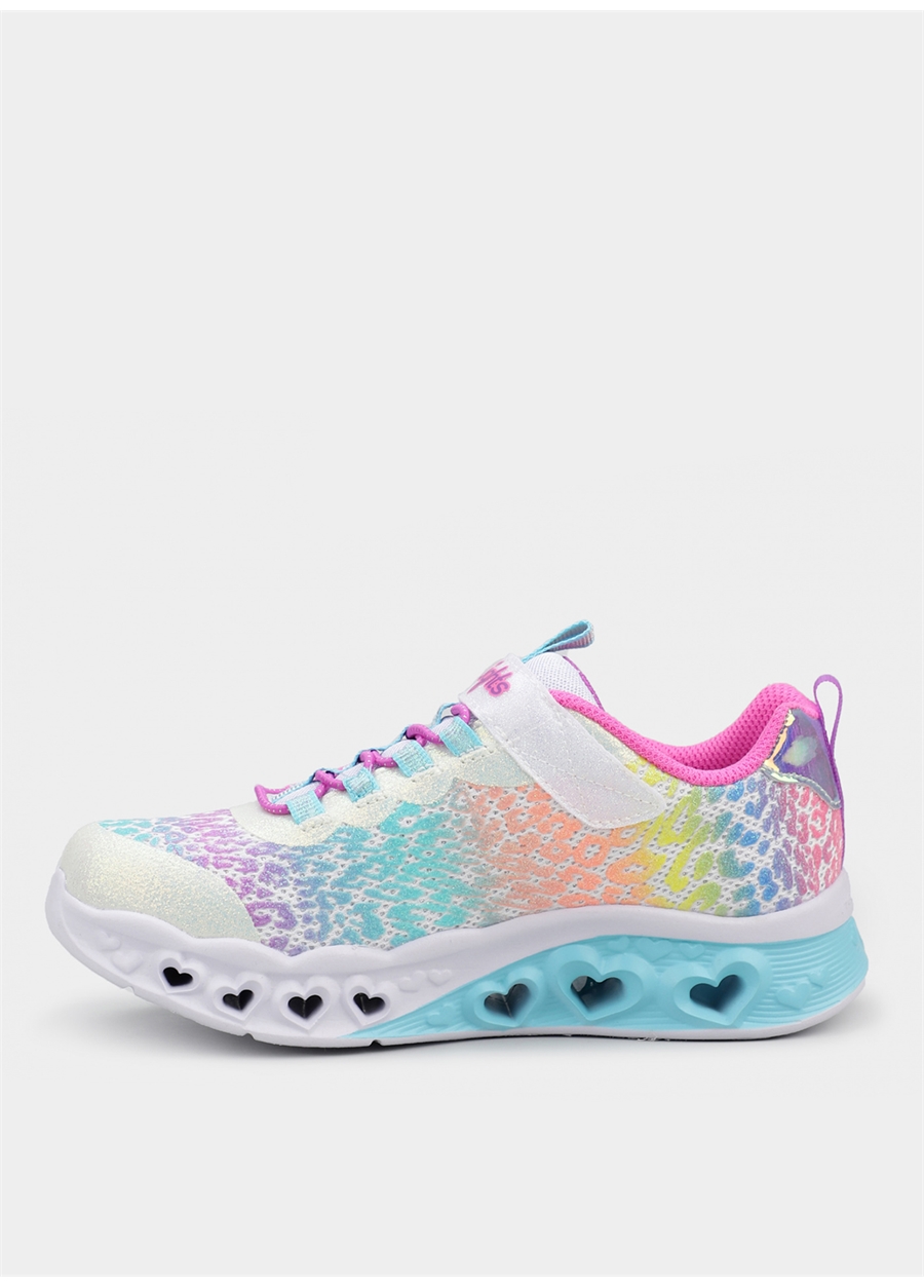 Skechers Beyaz - Çok Renkli Kız Çocuk Yürüyüş Ayakkabısı 302314L WMLT FLUTTER HEART LIGHTS-L_1