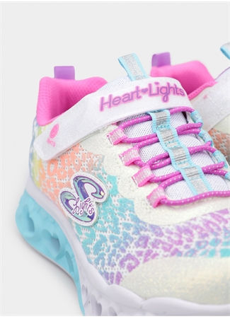 Skechers Beyaz - Çok Renkli Kız Çocuk Yürüyüş Ayakkabısı 302314L WMLT FLUTTER HEART LIGHTS-L_3