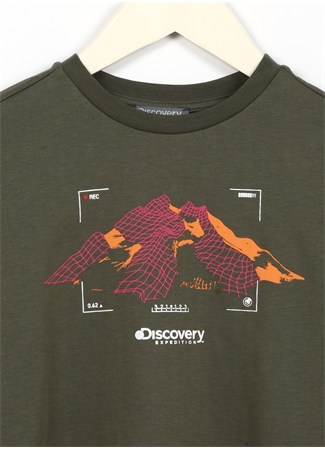 Discovery Expedition Haki Kız Çocuk Bisiklet Yaka Yarım Kollu Baskılı T-Shirt METS GIRL_2