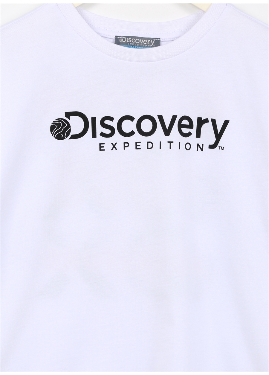 Discovery Expedition Beyaz Erkek Çocuk Bisiklet Yaka Kısa Kollu Baskılı T-Shirt PERU BOY_2