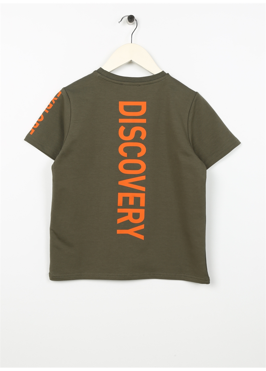 Discovery Expedition Haki Erkek Çocuk Bisiklet Yaka Düşük Omuzlu Baskılı T-Shirt CHINE BOY_1