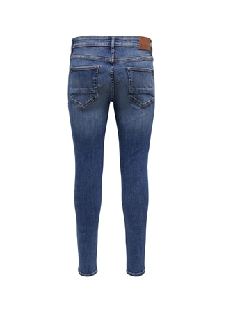 Only & Sons Yüksek Bel Dar Mavi Erkek Denim Pantolon ONSWARP SKINNY BLUE 3229 JEANS NOOS_1