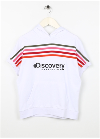 Discovery Expedition Baskılı Kız Çocuk Beyaz Sweatshırt SHINE GIRL_0