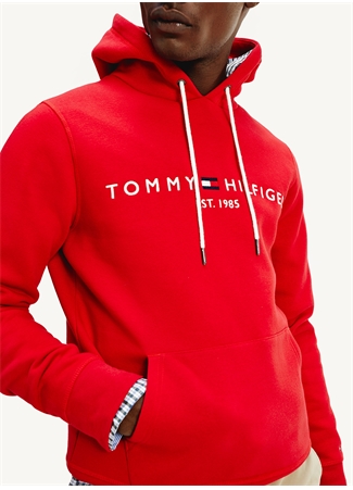 Tommy Hilfiger Kapüşon Yaka Kırmızı Erkek Sweatshırt MW0MW11599_3