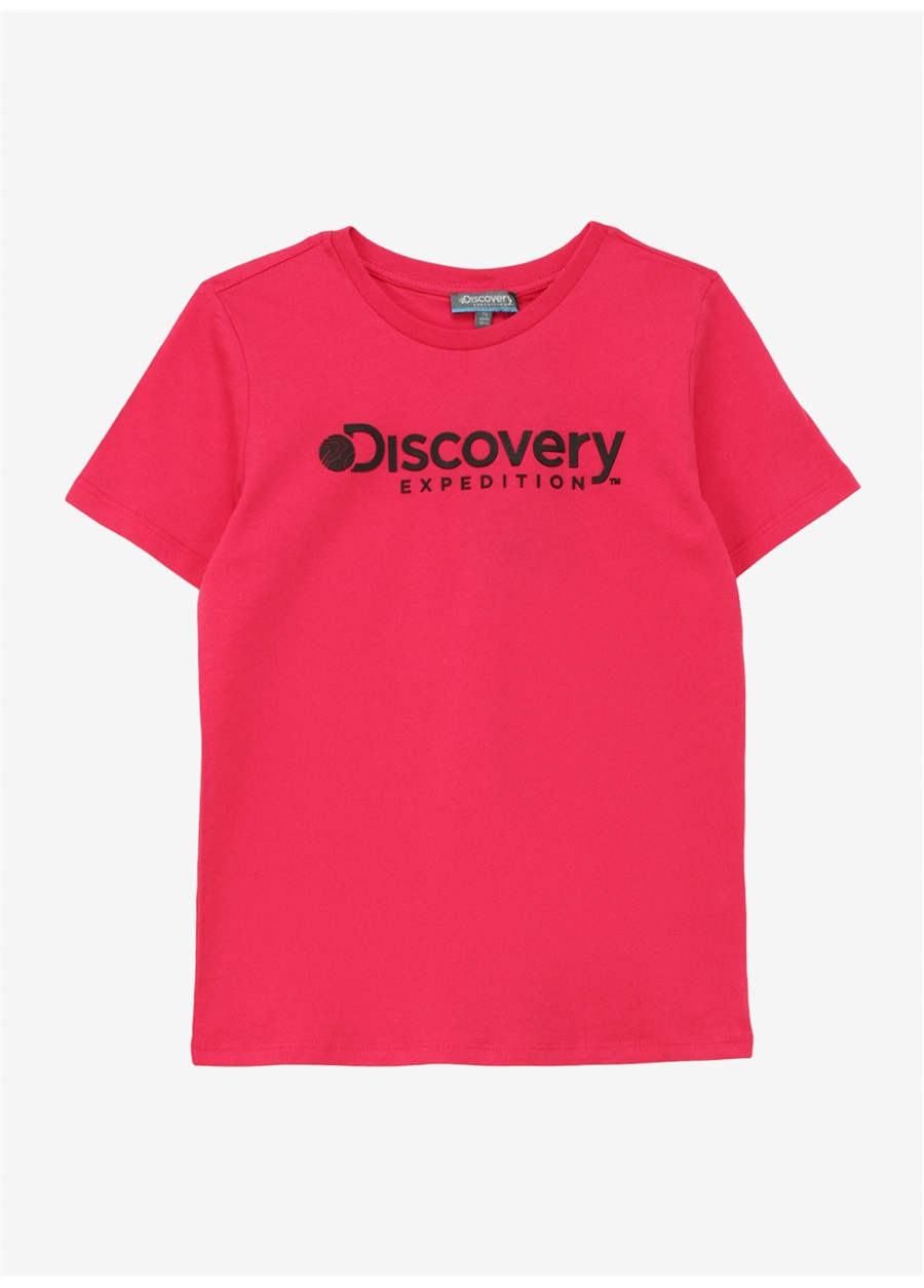 Discovery Expedition Pembe Kız Çocuk Bisiklet Yaka Kısa Kollu Baskılı T-Shirt ROGERS GIRL