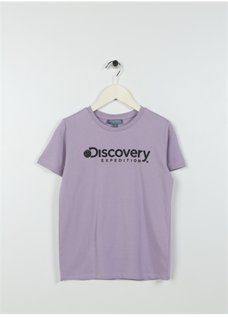 Discovery Expedition Lila Kız Çocuk Bisiklet Yaka Kısa Kollu Baskılı T-Shirt ROGERS GIRL_0