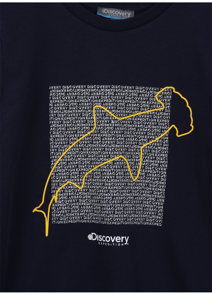 Discovery Expedition Lacivert Erkek Çocuk Bisiklet Yaka Kısa Kollu Baskılı T-Shirt MERLA BOY_2