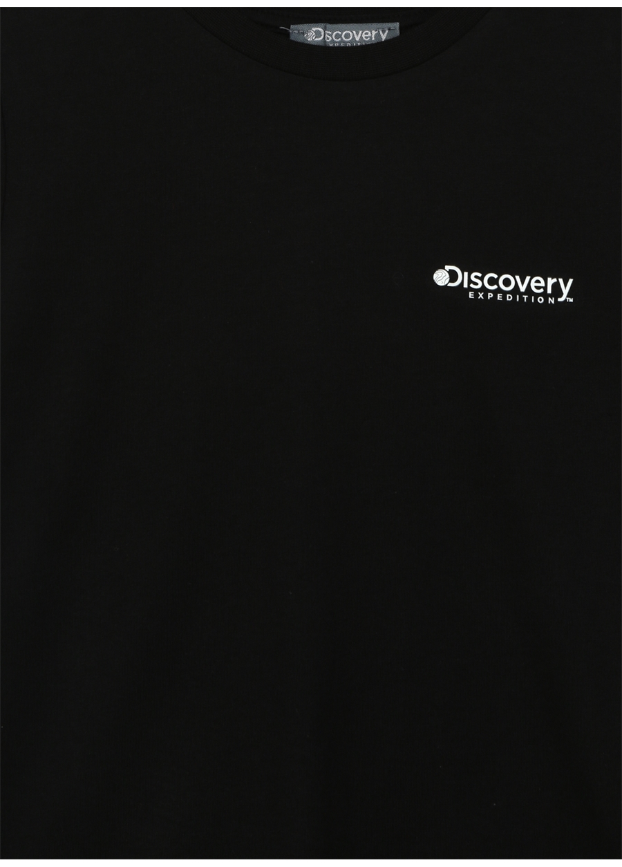 Discovery Expedition Siyah Erkek Çocuk Bisiklet Yaka Kısa Kollu Baskılı T-Shirt SAWA BOY_2