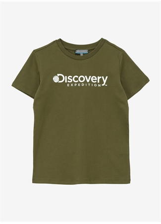 Discovery Expedition Haki Erkek Çocuk Bisiklet Yaka Baskılı T-Shirt ROGERS BOY_0