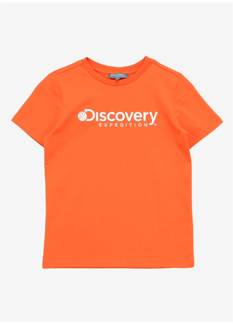 Discovery Expedition Turuncu Erkek Çocuk Bisiklet Yaka Baskılı T-Shirt ROGERS BOY