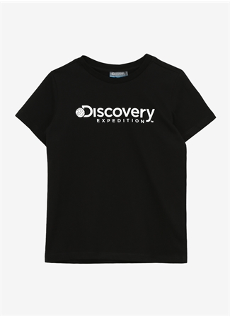 Discovery Expedition Siyah Erkek Çocuk Bisiklet Yaka Baskılı T-Shirt ROGERS BOY