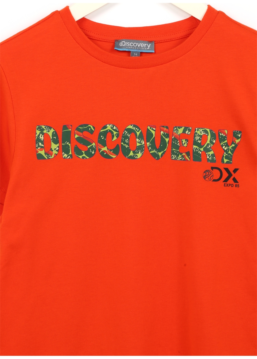 Discovery Expedition Turuncu Erkek Çocuk Bisiklet Yaka Kısa Kollu Baskılı T-Shirt HOLDEN BOY_2