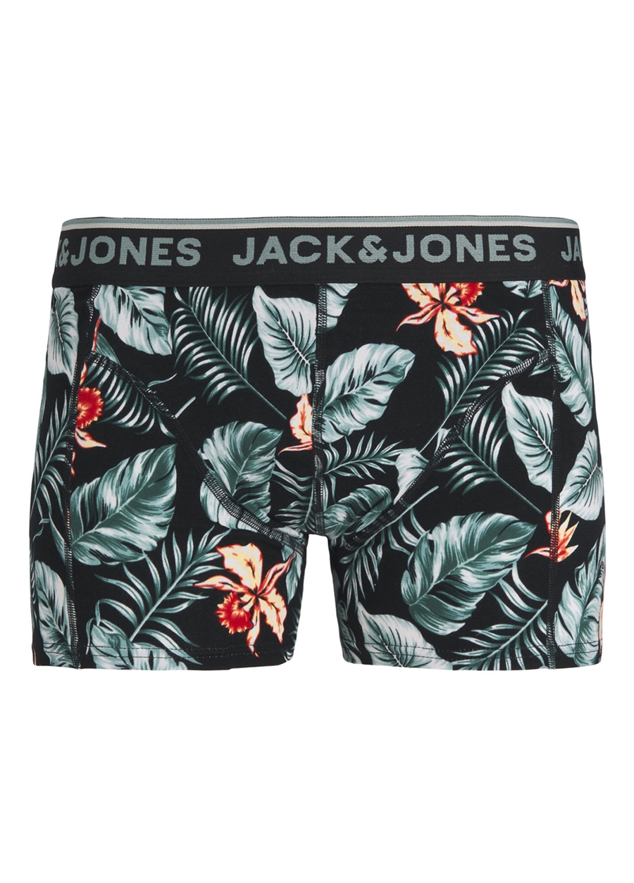 Jack & Jones Siyah Erkek Boxer JACTROPICAL FLOWERS TRUNK SN