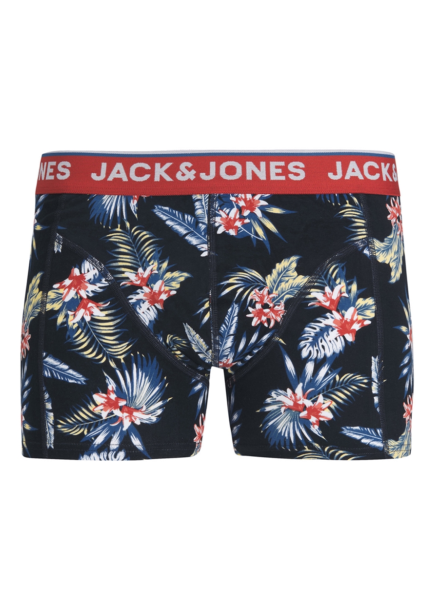 Jack & Jones Lacivert Erkek Boxer JACTROPICAL FLOWERS TRUNK SN