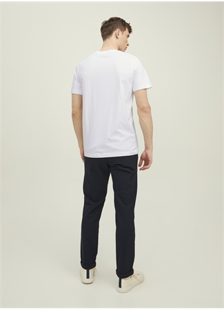 Jack & Jones Bisiklet Yaka Düz Beyaz Erkek T-Shirt JPRBLUARCHIE SS TEE CREW NECK NOOS_1