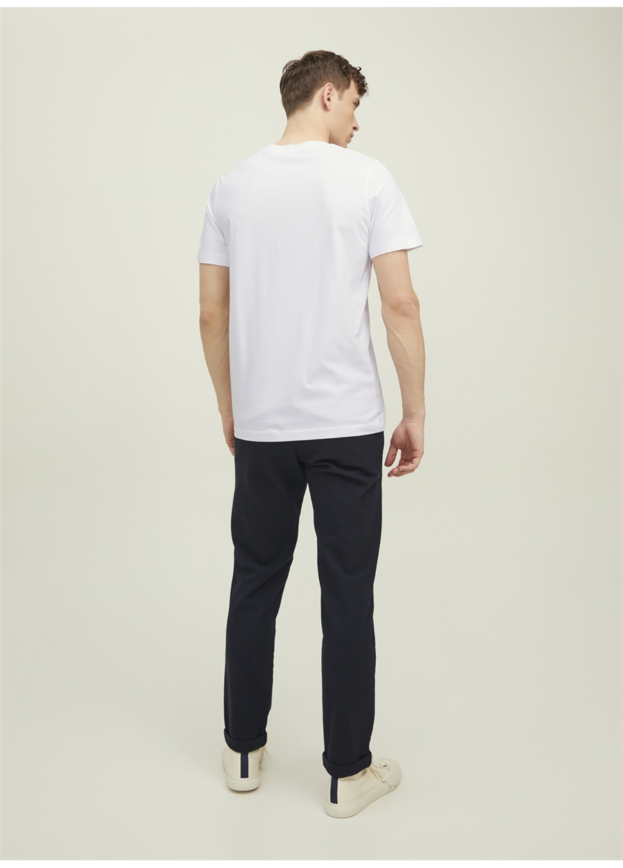 Jack & Jones Bisiklet Yaka Düz Beyaz Erkek T-Shirt JPRBLUARCHIE SS TEE CREW NECK NOOS_1