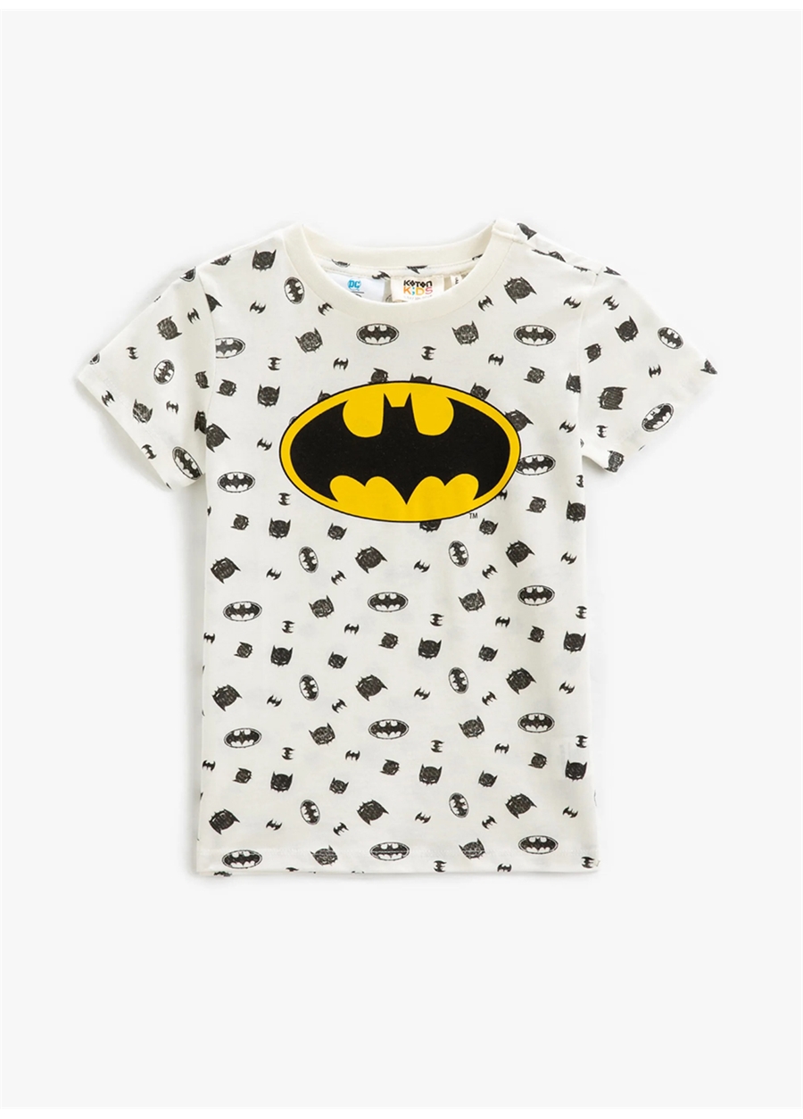 Koton Baskılı Beyaz Erkek Çocuk Batman T-Shirt 3SKB10090TK