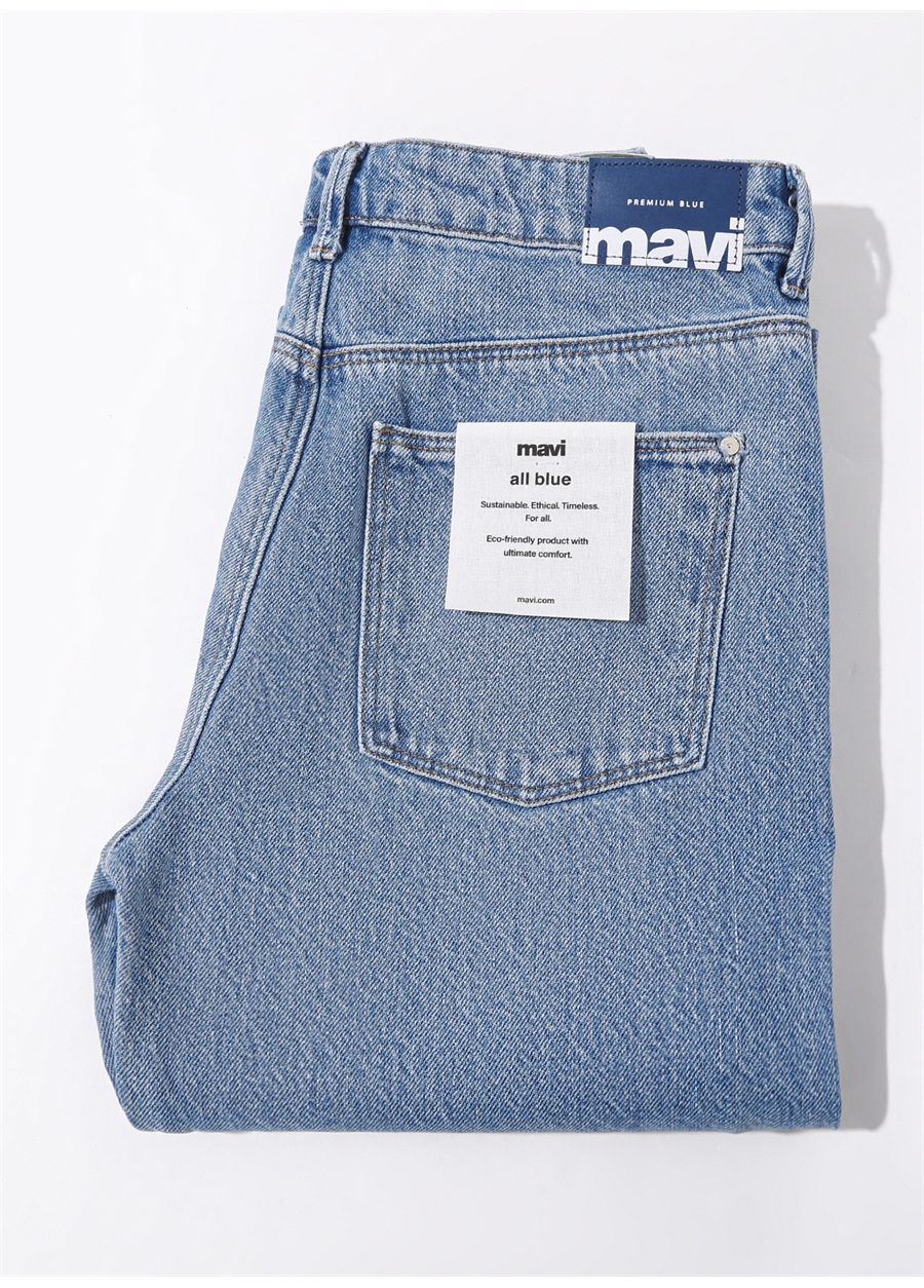 Mavi VICTORIA Mid Premium Yüksek Bel Geniş Paça Geniş Fit Mavi Kadın Denim Pantolon M101072-84197_8