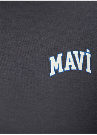 Mavi Yuvarlak Yaka Mavi Kadın Sweatshırt M1611601-70763 LOGO KISA SWEATSHIRT_5