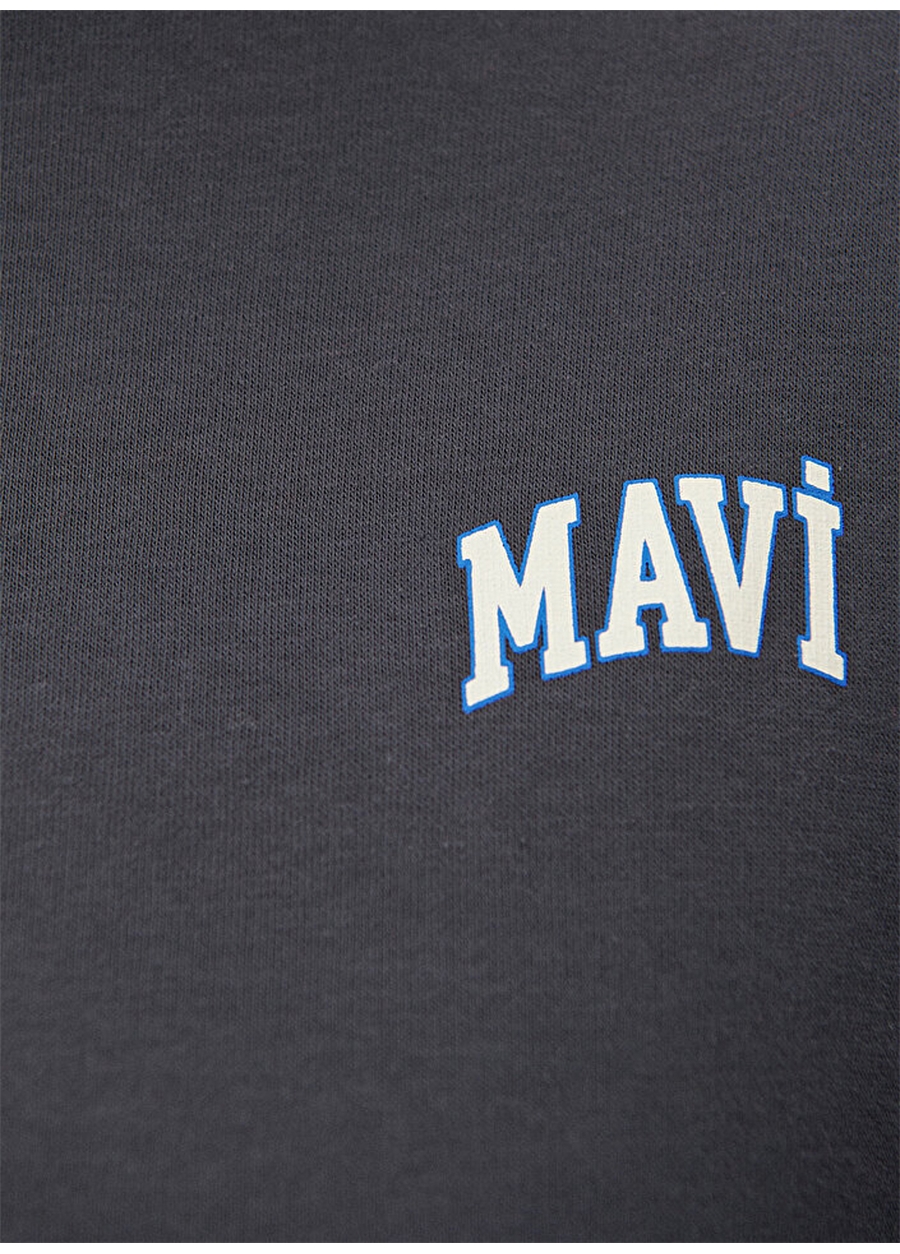 Mavi Yuvarlak Yaka Mavi Kadın Sweatshırt M1611601-70763 LOGO KISA SWEATSHIRT_5