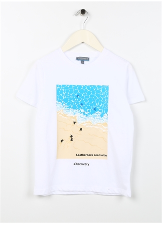 Discovery Expedition Baskılı Beyaz Erkek Çocuk T-Shirt LEE BOY_0