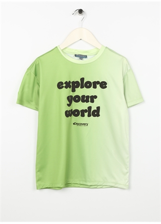 Discovery Expedition Baskılı Neon Yeşil Erkek Çocuk T-Shirt COME BOY_0