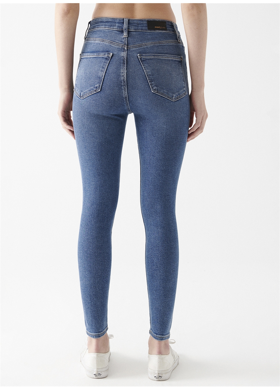 Mavi SERENAY Mid Brushed G Yüksek Bel Dar Paça Super Skinny Koyu Mavi Kadın Denim Pantolon M100980-82194_3