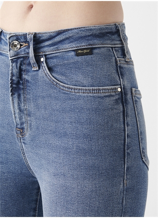 Mavi SERENAY Mid Brushed G Yüksek Bel Dar Paça Super Skinny Koyu Mavi Kadın Denim Pantolon M100980-82194_4