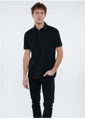 Mavi Düz Siyah Erkek Polo T-Shirt M0610343-900_POLO TİŞÖRT