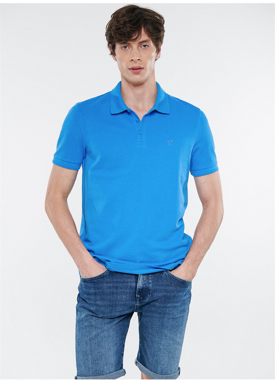 Mavi Polo Yaka Düz Mavi Erkek T-Shirt M064946-70876_POLO TİŞÖRT