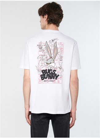 Mavi Bisiklet Yaka Baskılı Beyaz Erkek T-Shirt M0610636-620_BUGS BUNNY BASKILI TİŞ_3