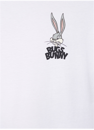 Mavi Bisiklet Yaka Baskılı Beyaz Erkek T-Shirt M0610636-620_BUGS BUNNY BASKILI TİŞ_5