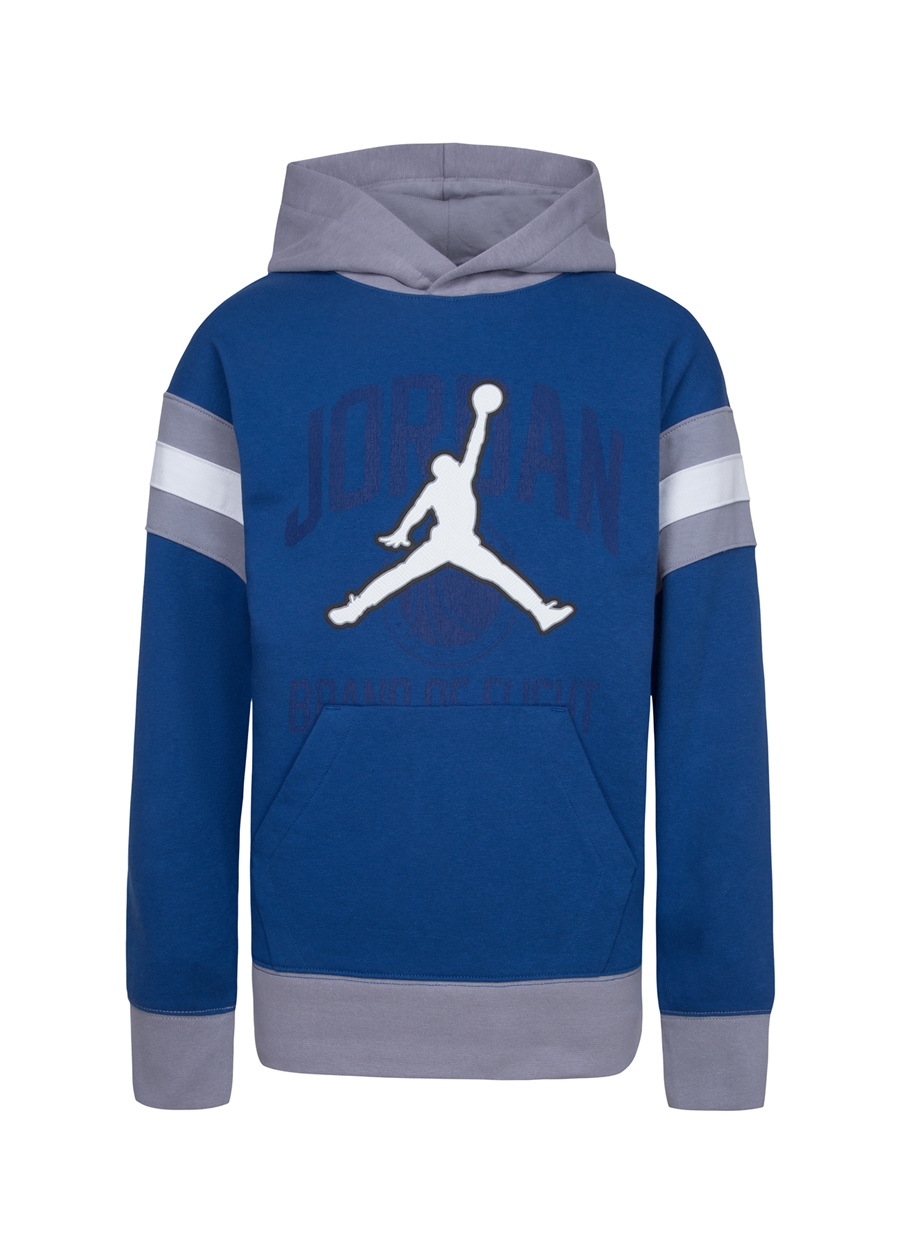 Nike Çocuk Mavi Kapüşonlu Baskılı Sweatshirt 95C154-B65 JDB GYM23 PO HOODIE