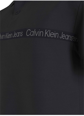 Calvin Klein Jeans Düz Siyah Erkek Polo T-Shirt J30J322856BEH_LOGO TAPE POLO_1