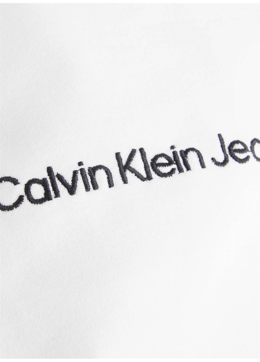 Calvin Klein Jeans Beyaz Kadın Kayık Yaka Kolsuz T-Shirts J20J220788YAF_4