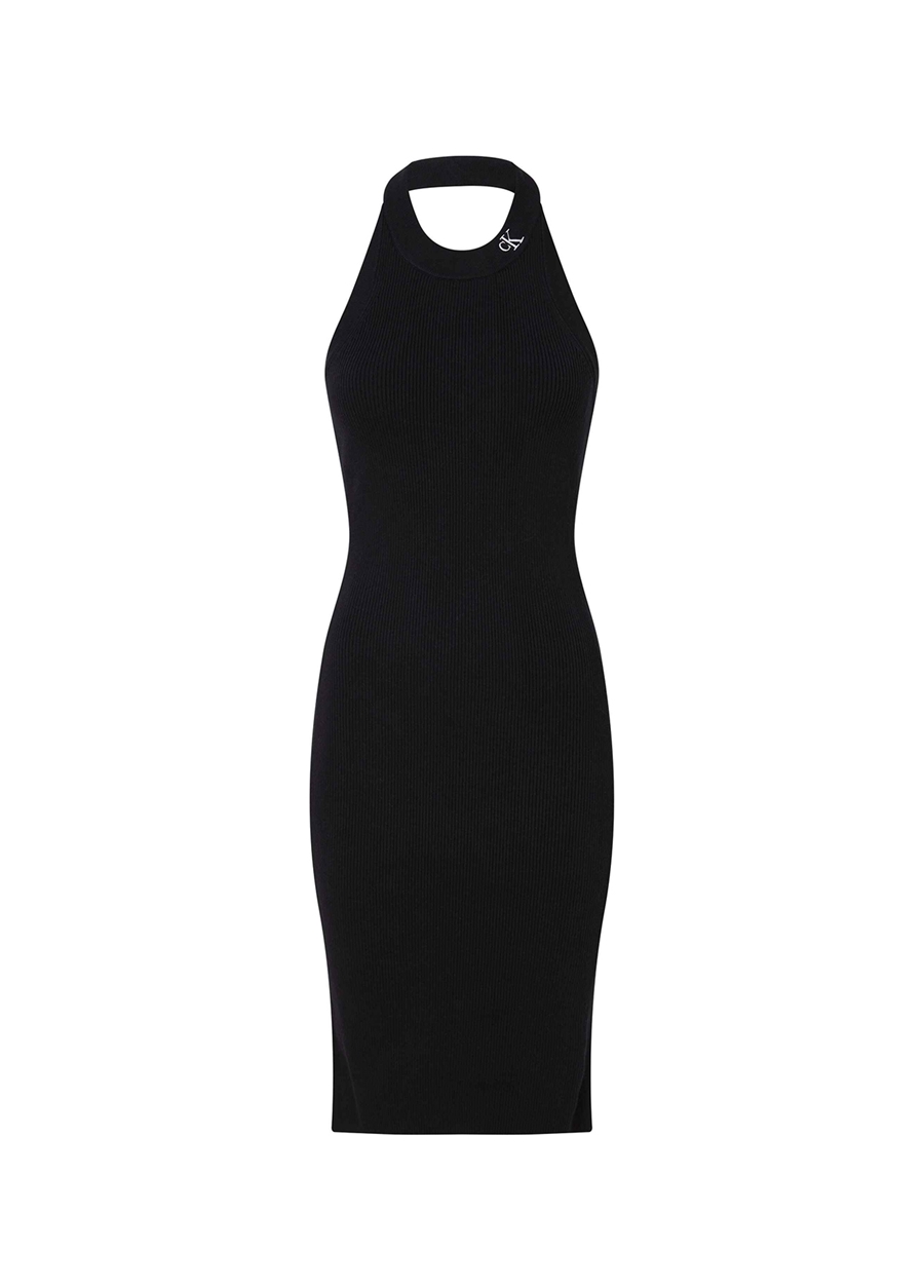 Calvin Klein Jeans Siyah Kadın Balıkçı Yaka Mini Kolsuz Dress J20J220743BEH