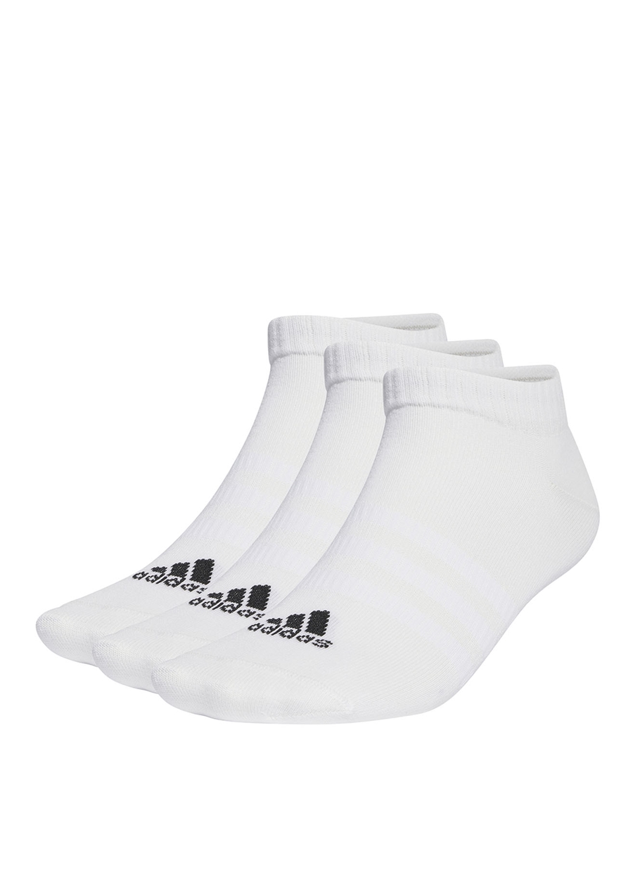 Adidas Beyaz - Siyah Unisex 3Lü Spor Çorap HT3469 T SPW LOW 3P