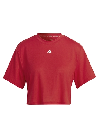 Adidas Bisiklet Yaka Düz Kırmızı Kadın T-Shirt IB8567 ST T_2